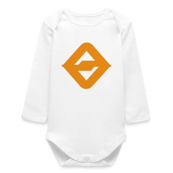 Logo de l’emblème du badge numérique cool - Body bébé manches longues biologique - blanc - Devant
