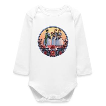 Folklore sorbe – Pain et costumes traditionnels - Body bébé manches longues biologique - blanc - Devant