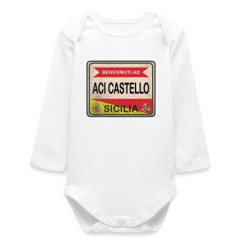 t-shirt Aci Castello signe de bienvenue - Body bébé manches longues biologique - blanc - Devant