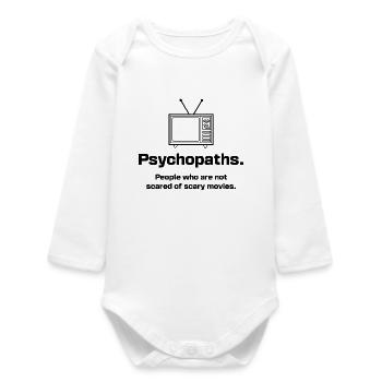Movies Television Statement Movie Night Streaming - Baby Organic Long-Sleeved Bodysuit - white - Front