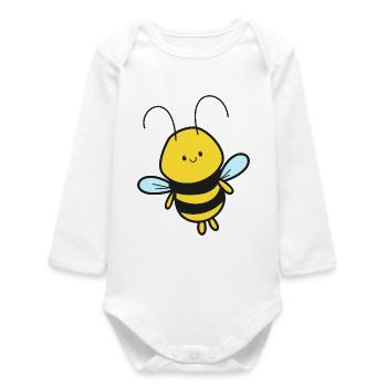 Abeille - Body bébé manches longues biologique - blanc - Devant