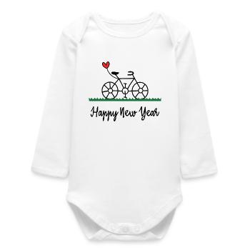 BONNE ANNEE. SAINT SYLVESTRE. NOUVELLE ANNÉE - Body bébé manches longues biologique - blanc - Devant