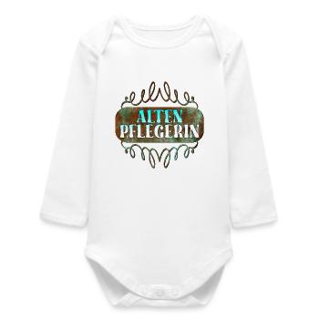Altenpflegerin Altenheim Pflege Pflegefachkraft - Baby Organic Langarmbody - Weiß - Vorne