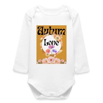 Aurum Love Blütenkreis - Baby Organic Langarmbody - Weiß - Vorne