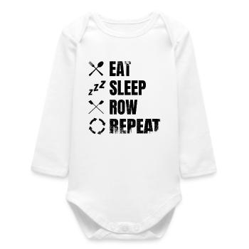 Rowing Procedure - Baby Organic Long-Sleeved Bodysuit - white - Front