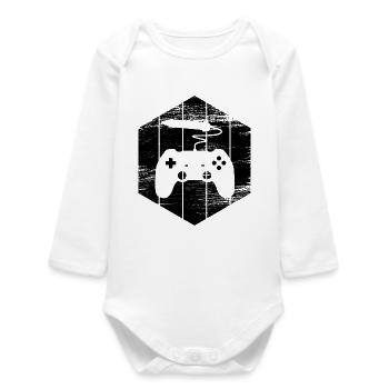Artiste de jeux vidéo - Body bébé manches longues biologique - blanc - Devant