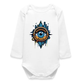 Neighborhood Watch Eye - Baby Organic Long-Sleeved Bodysuit - white - Front
