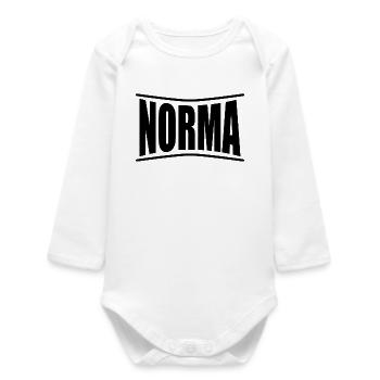 Idée cadeau t-shirt t-shirt Norma - Body bébé manches longues biologique - blanc - Devant