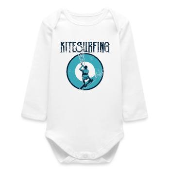 Kitesurfers - Baby Organic Long-Sleeved Bodysuit - white - Front