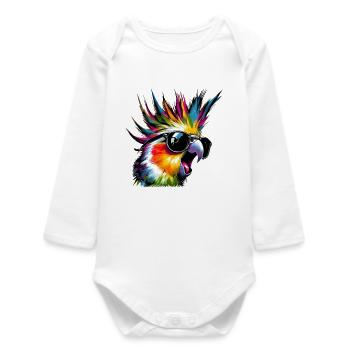 Crazy Nymph (01) - Baby Organic Long-Sleeved Bodysuit - white - Front