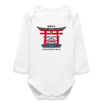 Itsukushima Shrine, Miyajima, Hiroshima. Japan - Baby Organic Long-Sleeved Bodysuit - white - Front