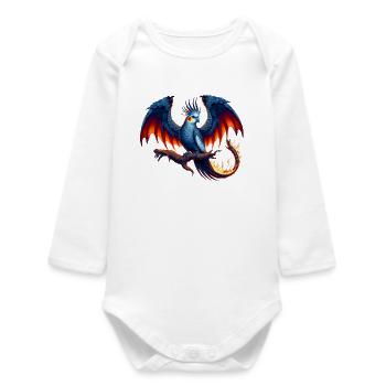Nymph Dragon (03) - Baby Organic Long-Sleeved Bodysuit - white - Front