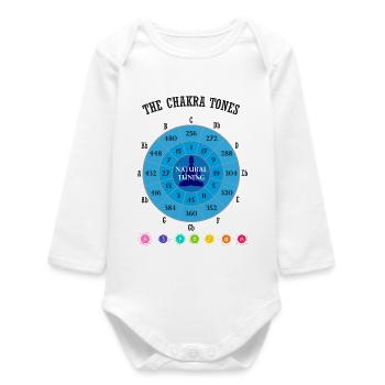 The Chakra Tones - Baby Organic Long-Sleeved Bodysuit - white - Front
