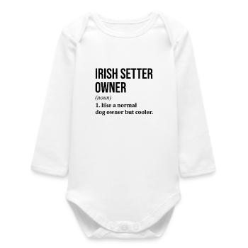 Irish Setter - Baby Organic Long-Sleeved Bodysuit - white - Front