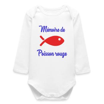 FISH. APRIL FOOL. HUMOR - Baby Organic Long-Sleeved Bodysuit - white - Front