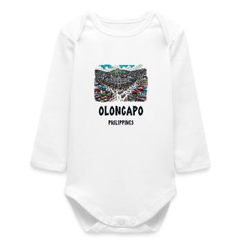Olongapo City Philippines Southeast Asia - Baby Organic Long-Sleeved Bodysuit - white - Front