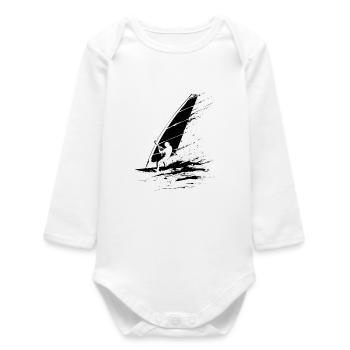 Windsurfers - Baby Organic Long-Sleeved Bodysuit - white - Front