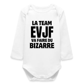 enterrement de vie de jeune fille, mariage - Body bébé manches longues biologique - blanc - Devant