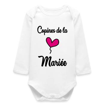 BRIDE'S GIRLFRIENDS - Baby Organic Long-Sleeved Bodysuit - white - Front