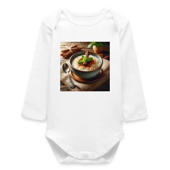 Riz au lait - Body bébé manches longues biologique - blanc - Devant