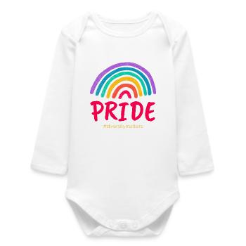 Pride pink #diversitymatters - Baby Organic Langarmbody - Weiß - Vorne