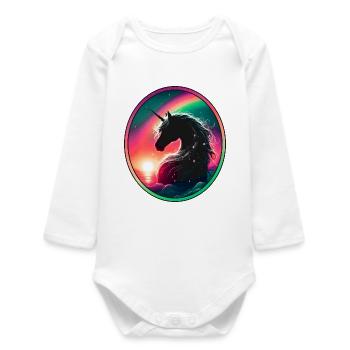 Spell of the Unicorns - Baby Organic Long-Sleeved Bodysuit - white - Front