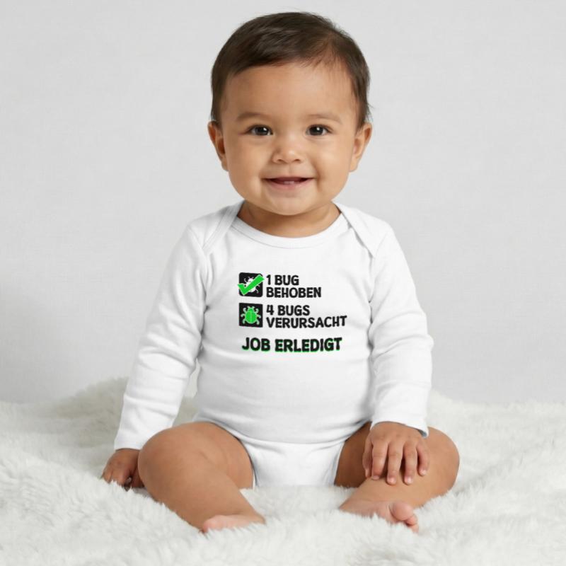 Open Source Bugfixing Bugs Developer Programmier Baby Organic Langarmbody