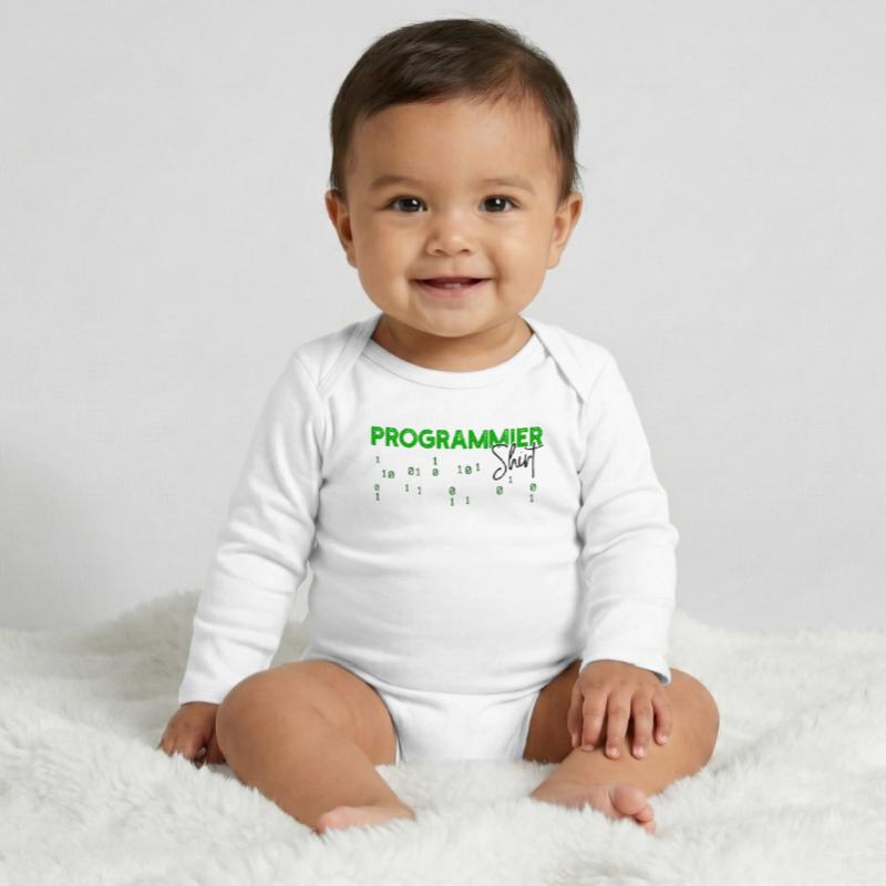 Programmer Developer Code Statement Scripting Baby Organic Long-Sleeved Bodysuit