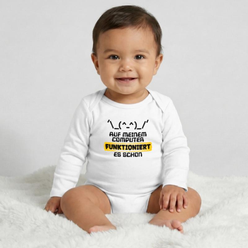 Developer Statement Code Scripting Programmer Baby Organic Long-Sleeved Bodysuit