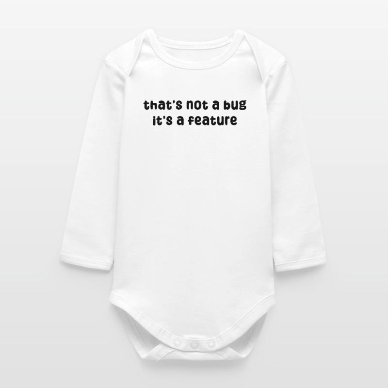 Developer Geek Bugs Code Computer Science Statement Baby Organic Long-Sleeved Bodysuit