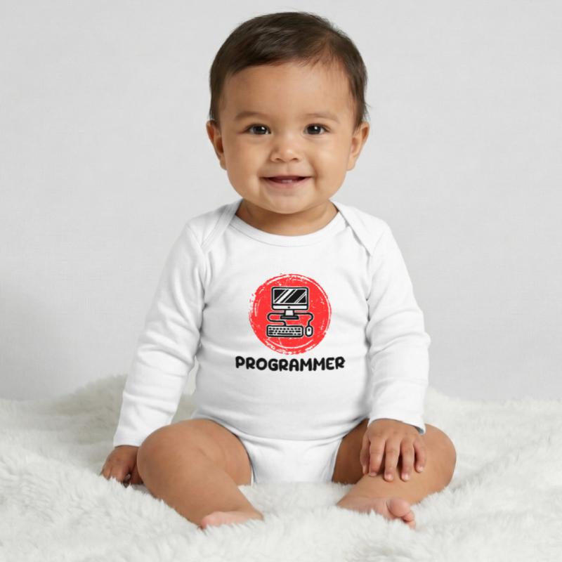 Computer Developer Programmierer Code Skripting Baby Organic Langarmbody