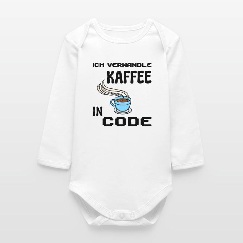 Coden Computerfreak Developer Statement Nerd Baby Organic Long-Sleeved Bodysuit