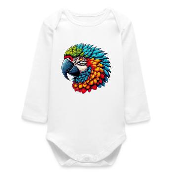 Parrot - Baby Organic Long-Sleeved Bodysuit - white - Front