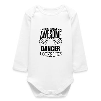 tanzen - Baby Organic Langarmbody - Weiß - Vorne