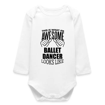 ballet - Body bébé manches longues biologique - blanc - Devant