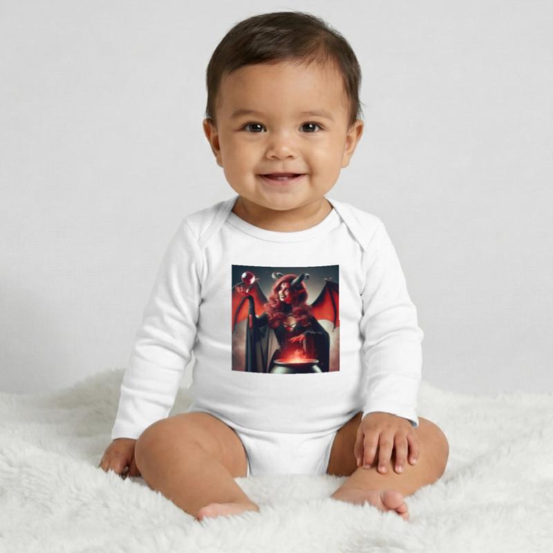 She-Devil Baby Organic Long-Sleeved Bodysuit