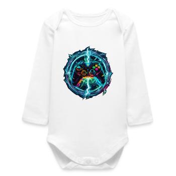 Galaktischer Gaming Controller - Baby Organic Langarmbody - Weiß - Vorne