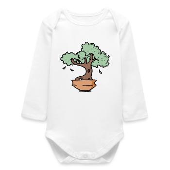 arbre zen - Body bébé manches longues biologique - blanc - Devant