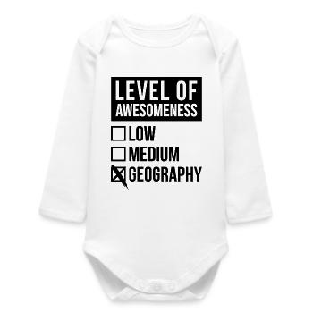 Geography - Baby Organic Long-Sleeved Bodysuit - white - Front