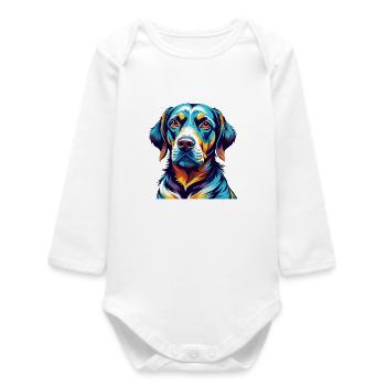 Bruno Jura Chien Chien Race Coloré Dessin Animé Kawaii - Body bébé manches longues biologique - blanc - Devant