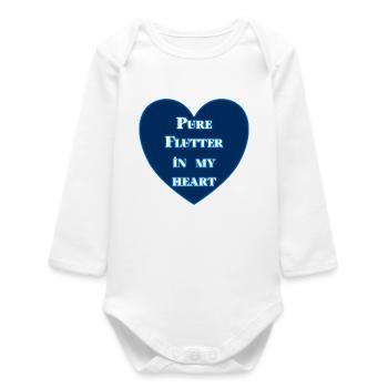 Pure Flutter In My Heart - Baby Organic Long-Sleeved Bodysuit - white - Front