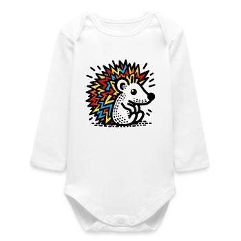 Igel - Baby Organic Langarmbody - Weiß - Vorne