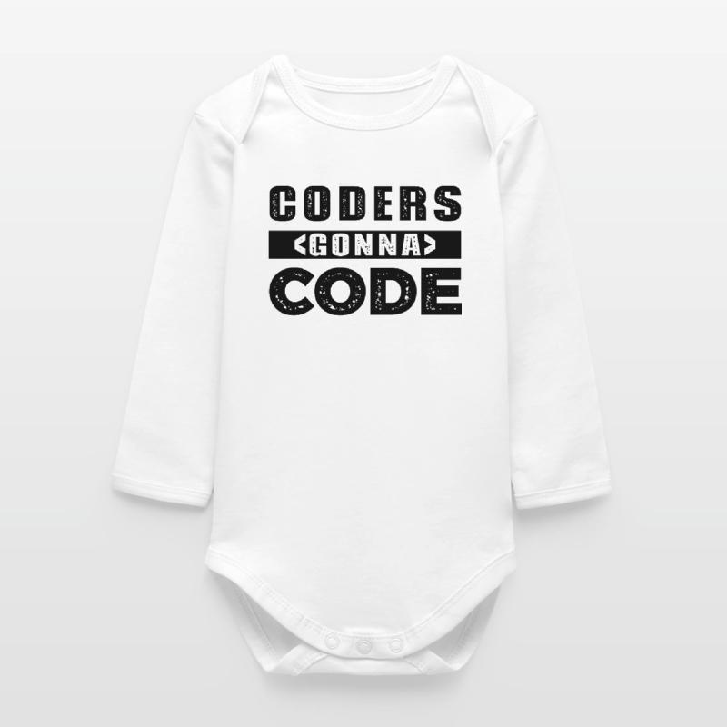 Coders going to Code Baby Organic Long-Sleeved Bodysuit