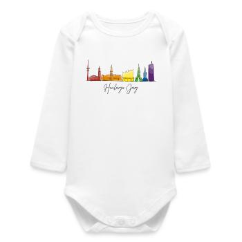 Hamburger Jung - Baby Organic Langarmbody - Weiß - Vorne