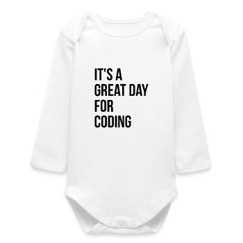 Coding - Baby Organic Long-Sleeved Bodysuit - white - Front