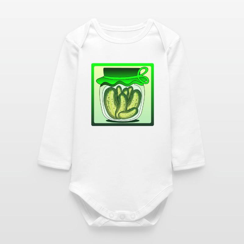 CORNICHONS, CORNICHONS, SALADE DE CONCOMBRE, CONCOMBRE Body bébé manches longues biologique
