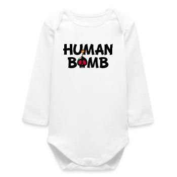 The Human Bomb - Baby Organic Long-Sleeved Bodysuit - white - Front