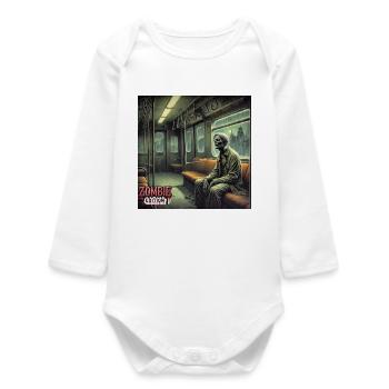 Métro zombie - Body bébé manches longues biologique - blanc - Devant