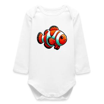 Clownfish - Baby Organic Long-Sleeved Bodysuit - white - Front