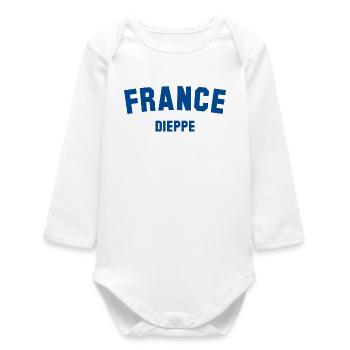 DIEPPE France Frankreich - Body bébé manches longues biologique - blanc - Devant